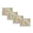 Milky Golden Petal Mats Set Of 6 mats