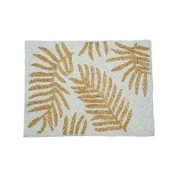 Milky Golden Petal Mats Set Of 6 mats