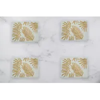 Milky Golden Petal Mats Set Of 6 mats