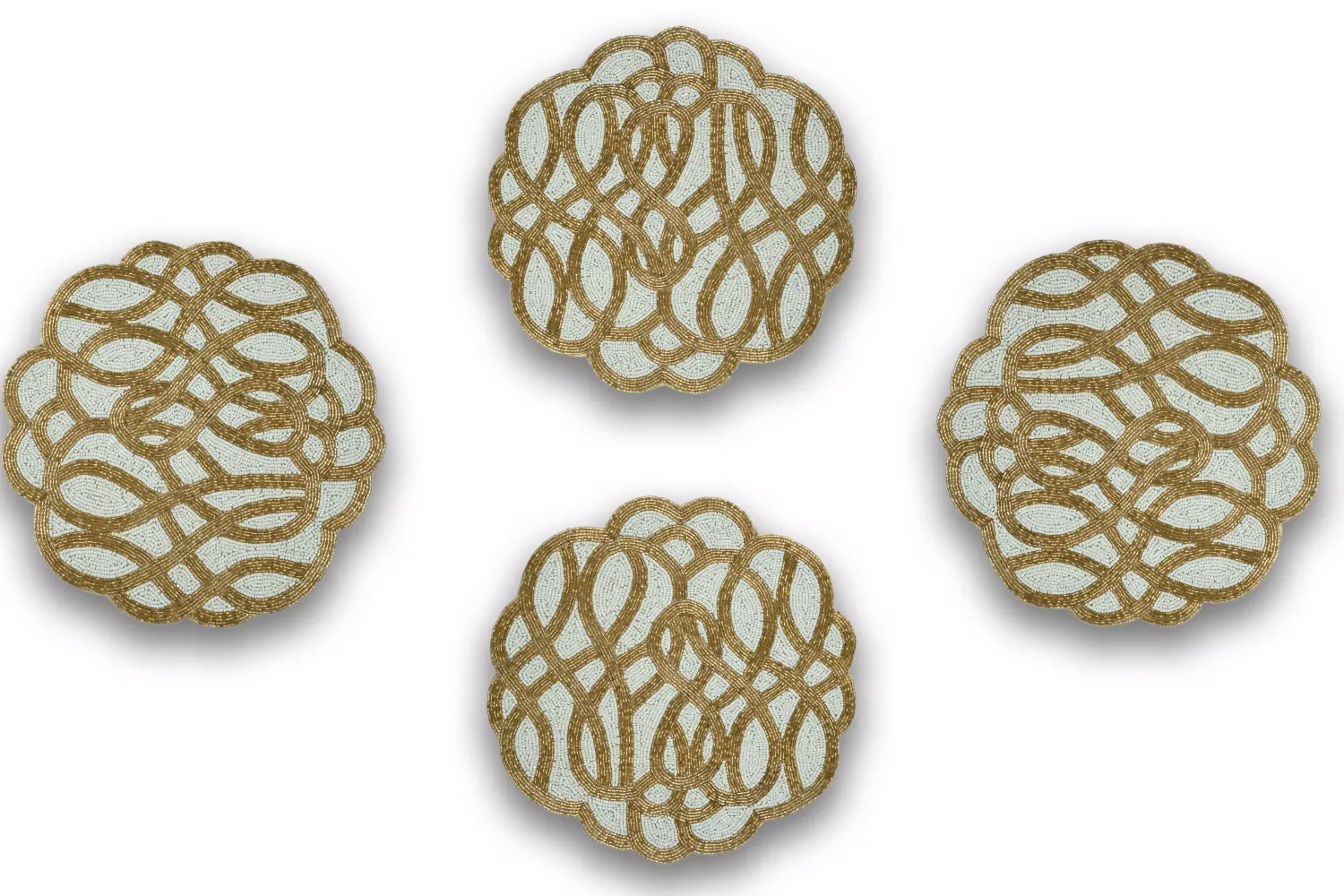 Infinity Golden Mats Set Of Six Infinity Golden Mats Set Of Six