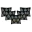 Black Sparkle Set Of Five Cushion Covers