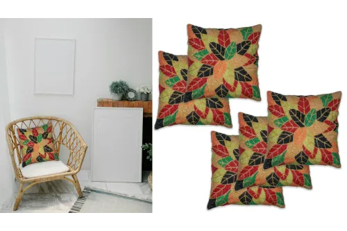 Multicolor Petals Cushion Covers Set Of Five