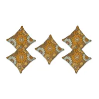 Chestnut Floral Bunch Set Of Five Cushion Covers