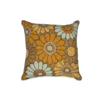 Chestnut Floral Bunch Set Of Five Cushion Covers