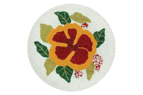 Pearly Bold Red Lily Dinning Set