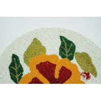 Pearly Bold Red Lily Dinning Set