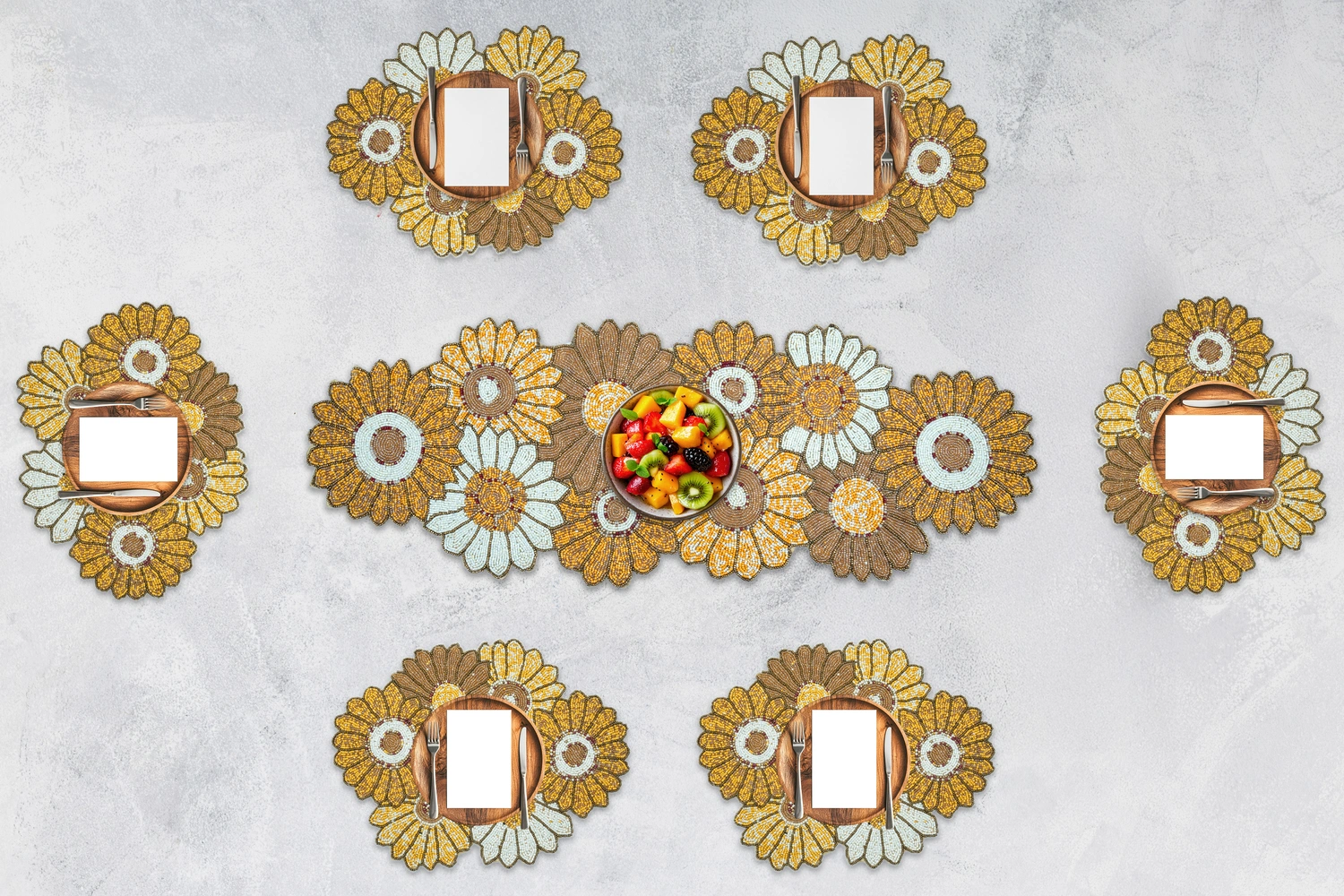 Creamy Golden Dinning Set Creamy Golden Dinning Set