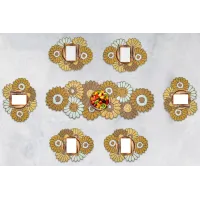 Creamy Golden  Dinning Set