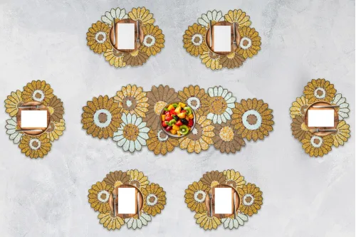 Creamy Golden  Dinning Set