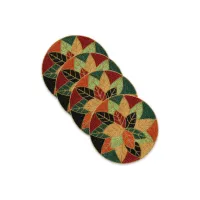 Multi Color Leaf Mats Set Of Six Mats