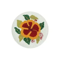Pearly Bold Red Lily Set Of Six Mats