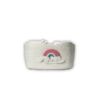 Rainbow Jute Basket