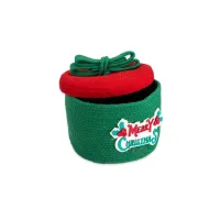 Merry Christmas Jute Lid Basket