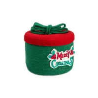 Merry Christmas Jute Lid Basket
