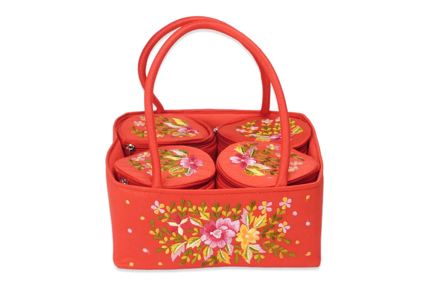 Vibrant Red Four Jar Hamper Vibrant Red Four Jar Hamper