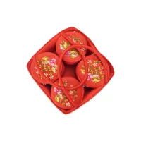 Vibrant Red Four Jar Hamper