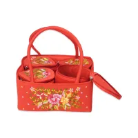 Vibrant Red Four Jar Hamper
