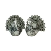 Peacock Tealight Pair