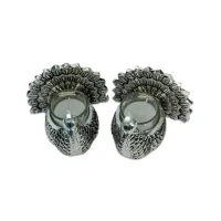 Peacock Tealight Pair