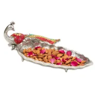 Peacock Leaf Platter [Silver]