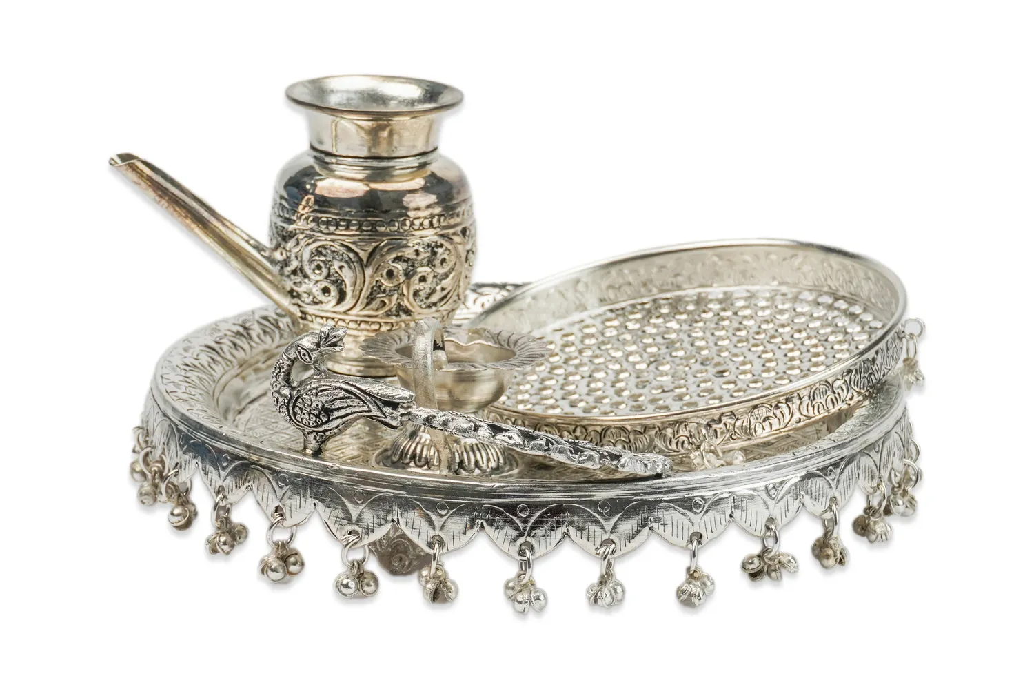Karwachauth Special Peacock Thali Set Karwachauth Special Peacock Thali Set