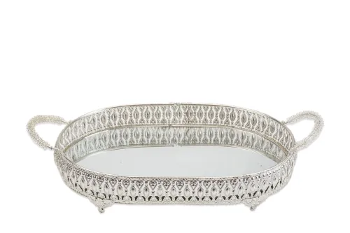 Mirror Base Oval Tray