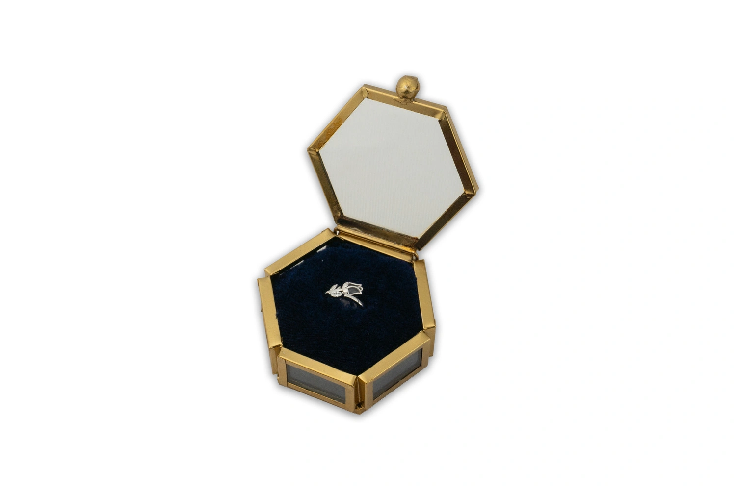 Hexagon Brass/Glass Boxes Hexagon Brass/Glass Boxes