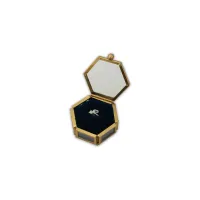 Hexagon Brass/Glass Boxes