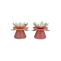 Resin Pink Tealight Pair